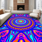 Vibrant Geometric Mandala Design Rug