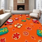 Cheerful Santa Claus Gift Pattern Rug