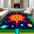 Vibrant Sun Burst Cosmic Explosion Rug