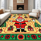 Retro Festive Christmas Pattern Design Rug