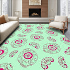 Abstract Organic Swirls Pattern Rug