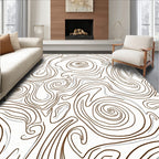 Abstract Swirl Contour Pattern Design Rug