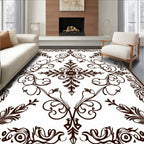 Ornate Swirl Floral Pattern Rug