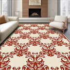 Classic Red Swirls Pattern Rug