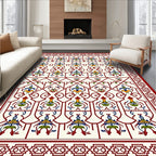 Ornate Floral Geometric Pattern Design Rug
