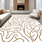 Swirling Vine Autumn Pattern Rug