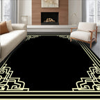 Modern Geometric Accent Frame Rug