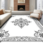 Classic Floral Scrollwork Decorative Rug