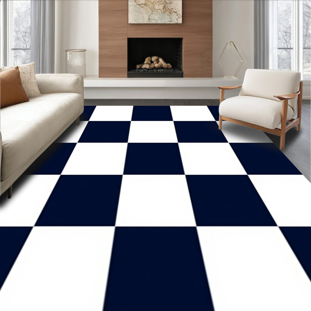 Classic Checkerboard Pattern Rug