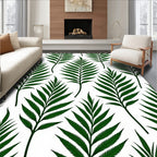 Tropical Fern Leaf Pattern Rug
