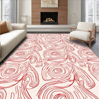 Organic Swirl Wood Grain Pattern Rug