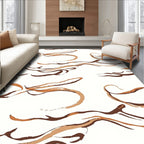 Earthy Swirls Brushstroke Patterns Rug