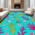 Coral Shell Artful Pattern Rug