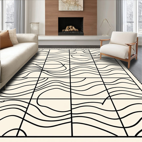 Abstract Wave Pattern Design Rug