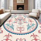 Ornate Floral Medallion Design Rug