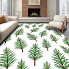 Green Fir Sprigs Pattern Rug