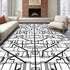 Geometric Hard Edge Pattern Rug
