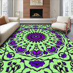 Intricate Symmetrical Mandala Pattern Rug