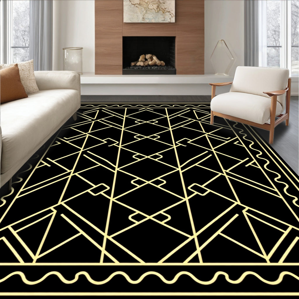 Geometric Art Deco Style Design Rug