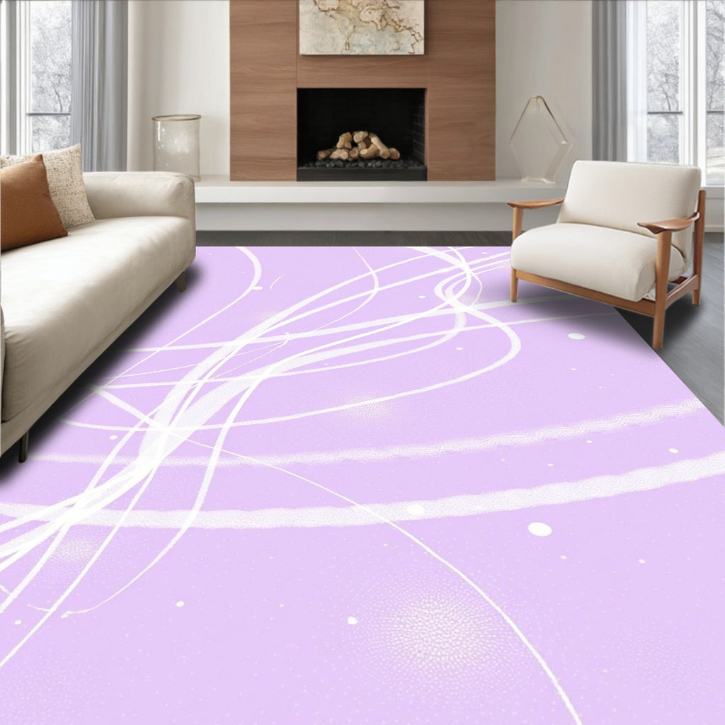 Pastel Swirls Subtle Texture Rug