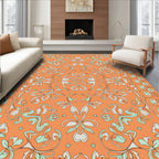 Art Nouveau Floral Swirl Pattern Rug