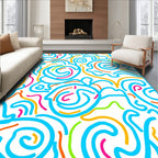 Whimsical Swirls Abstract Pattern Rug
