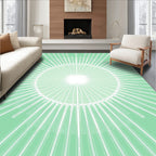Mint Green Sunburst Radiance Rug