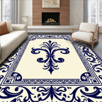 Ornate Fleur-de-lis Classic Pattern Rug