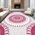Radiant Pink Mandala Pattern Rug