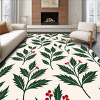 Foliage Berry Patterned Design Rug