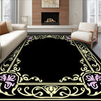 Elegant Floral Border Design Rug