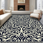 Elaborate Floral Symmetry Design Rug