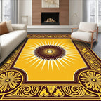 Ornate Burst With Decorative Frame Rug
