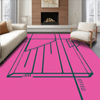 Abstract Geometric Line Pattern Rug