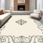 Art Nouveau Floral Border Design Rug
