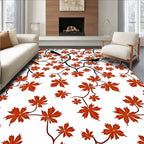 Autumnal Birds Maple Pattern Rug