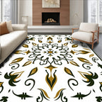 Intricate Floral Medallion Pattern Rug