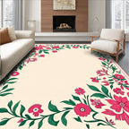 Vibrant Floral Vine Pattern Rug