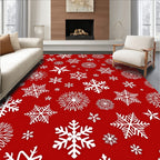 Snowflake Winter Wonderland Pattern Rug