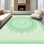 Mandala Floral Green Ornate Rug