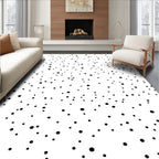 Scattered Black Dot Pattern Rug