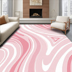 Pink Marble Swirl Design Rug