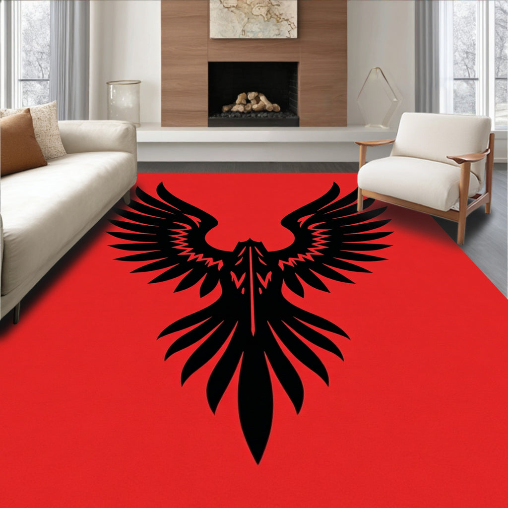 Black Eagle Graphic Design Rug