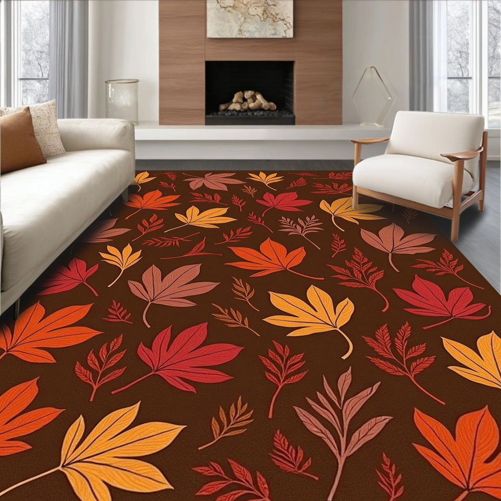 Autumn Leaves Pattern Rug
