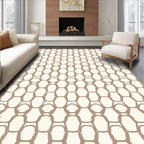 Neutral Chain Link Pattern Rug