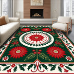 Floral Geometric Ethnic Pattern Rug
