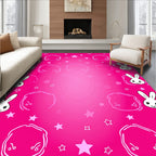 Cute Bunny Star Pattern Design Rug