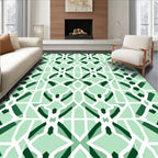 Geometric Lattice Garden Pattern Rug
