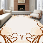 Elegant Swirls Natural Textures Rug