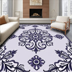 Floral Crested Ornate Pattern Rug